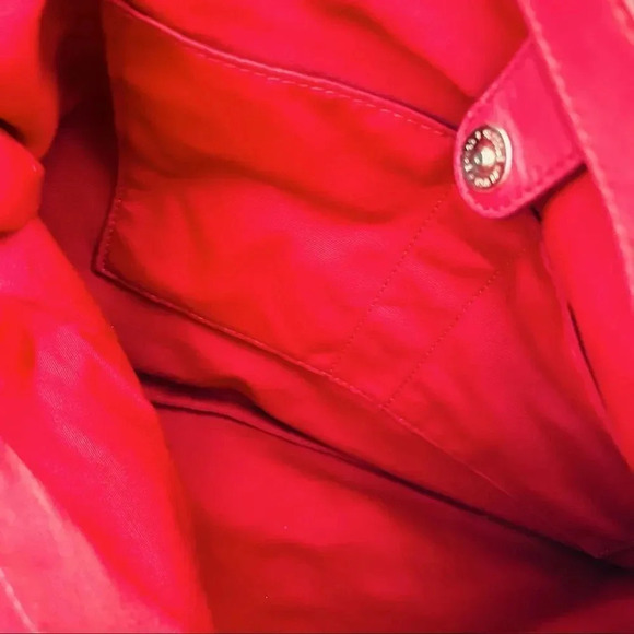 Coach Red Leather Large Christie Carryall Tote - Picture 8 of 14